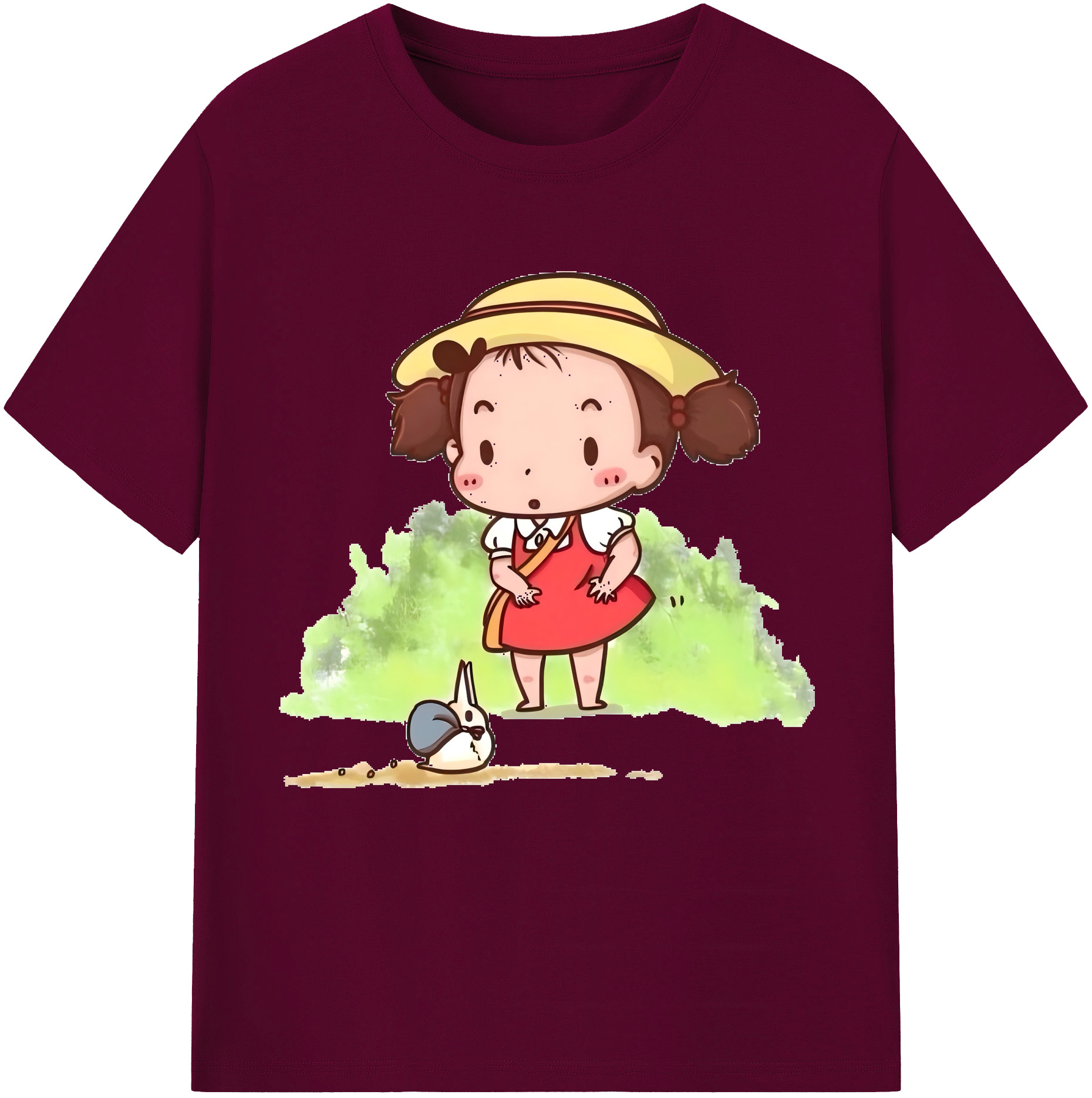（画像用） となりのトトロ 草壁メイ 草壁サツキ My Neighbor Totoro Satsuki Kusakabe Mei Kusakabe レディースカジュアルプリントTシャツ（綿100％）